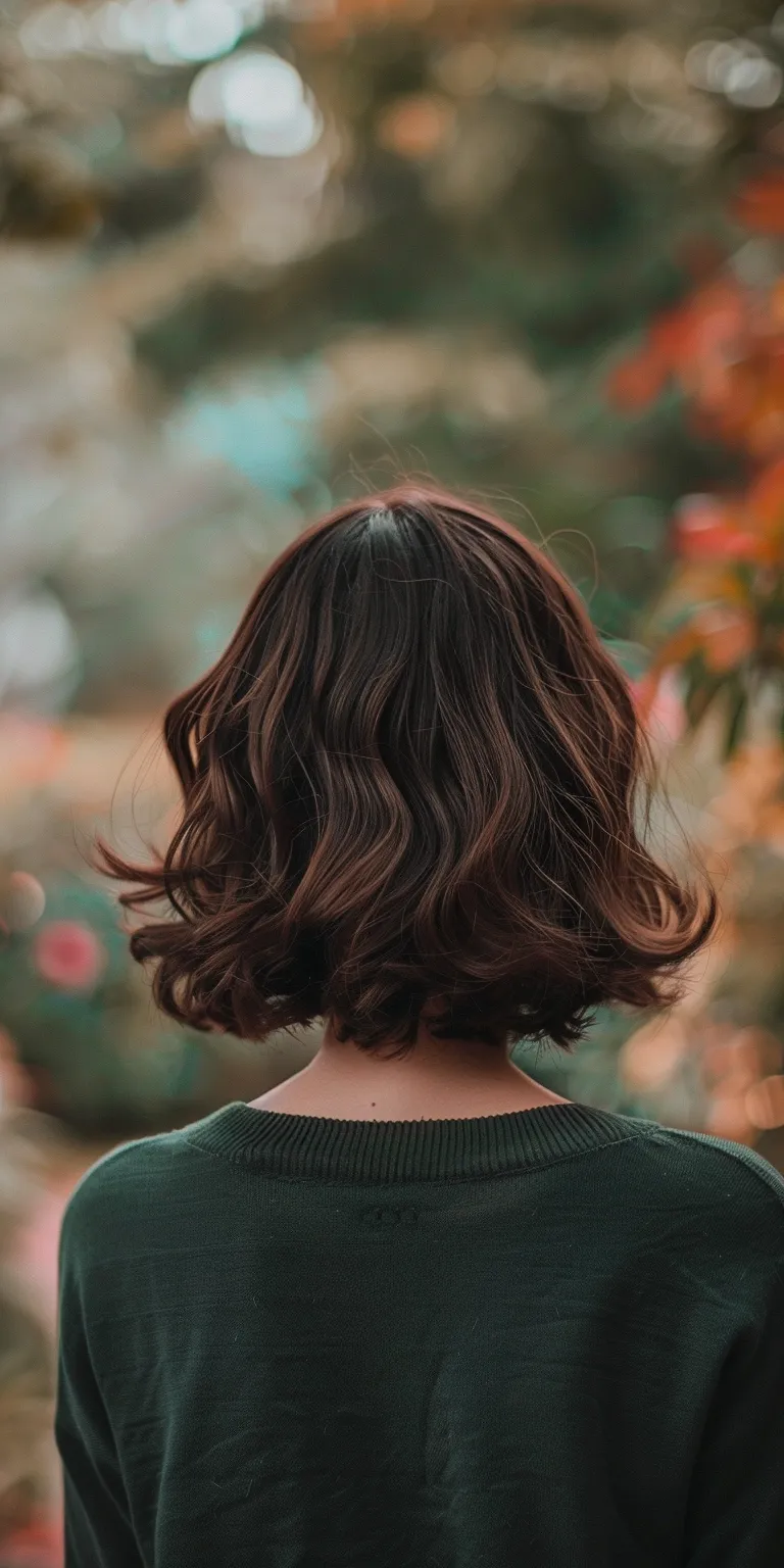 cute haircuts Digital perm, Layered hair, Bob cut, Asymmetric Butterfly haircut