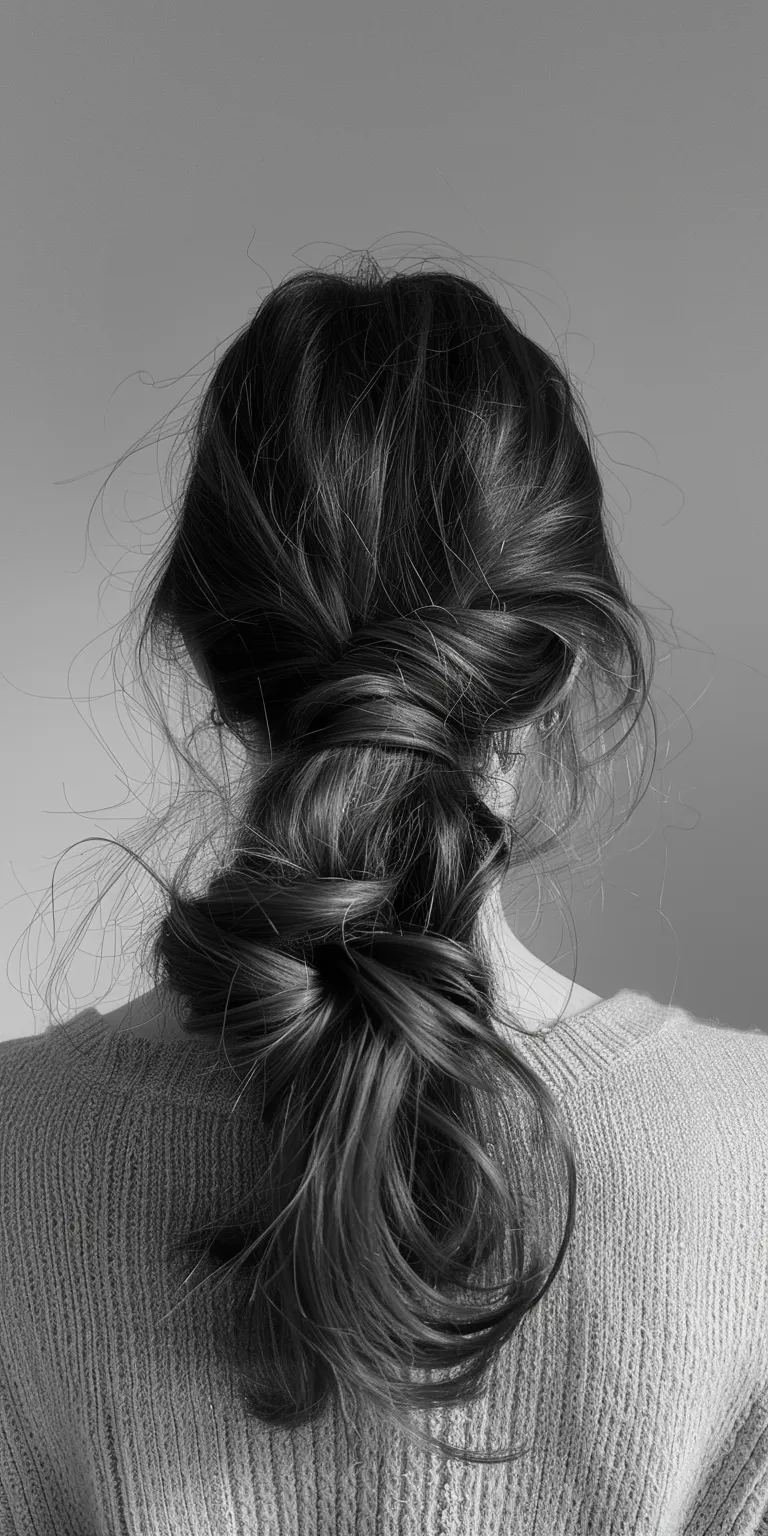 female hair styles French braid, Chignon, Waterfall braids, Braid, twist