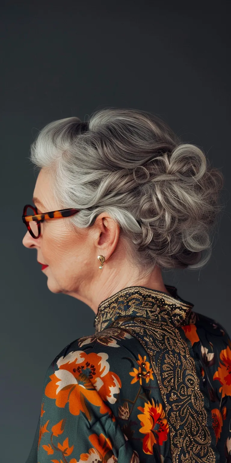 hairstyles for older women Digital perm, Updo, Historical Christian hairstyles, Pompadour, Finger wave