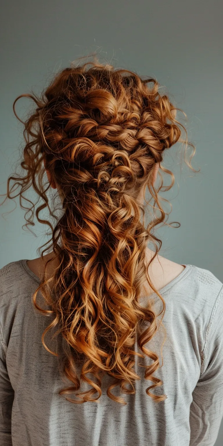 easy hairstyles for curly hair Waterfall braids, Milkmaid braid, French Boho Braid