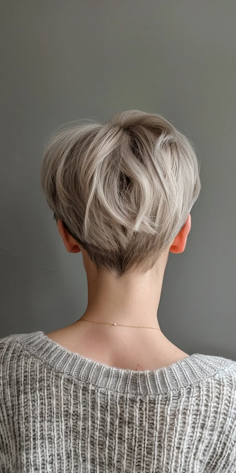 pixie hairstyles Asymmetric cut, Pixie French twist, Short brush Layered hair