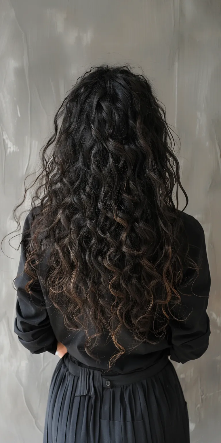 long curly hairstyles Ringlets, Layered hair, Digital perm, Curly Mermaid hair