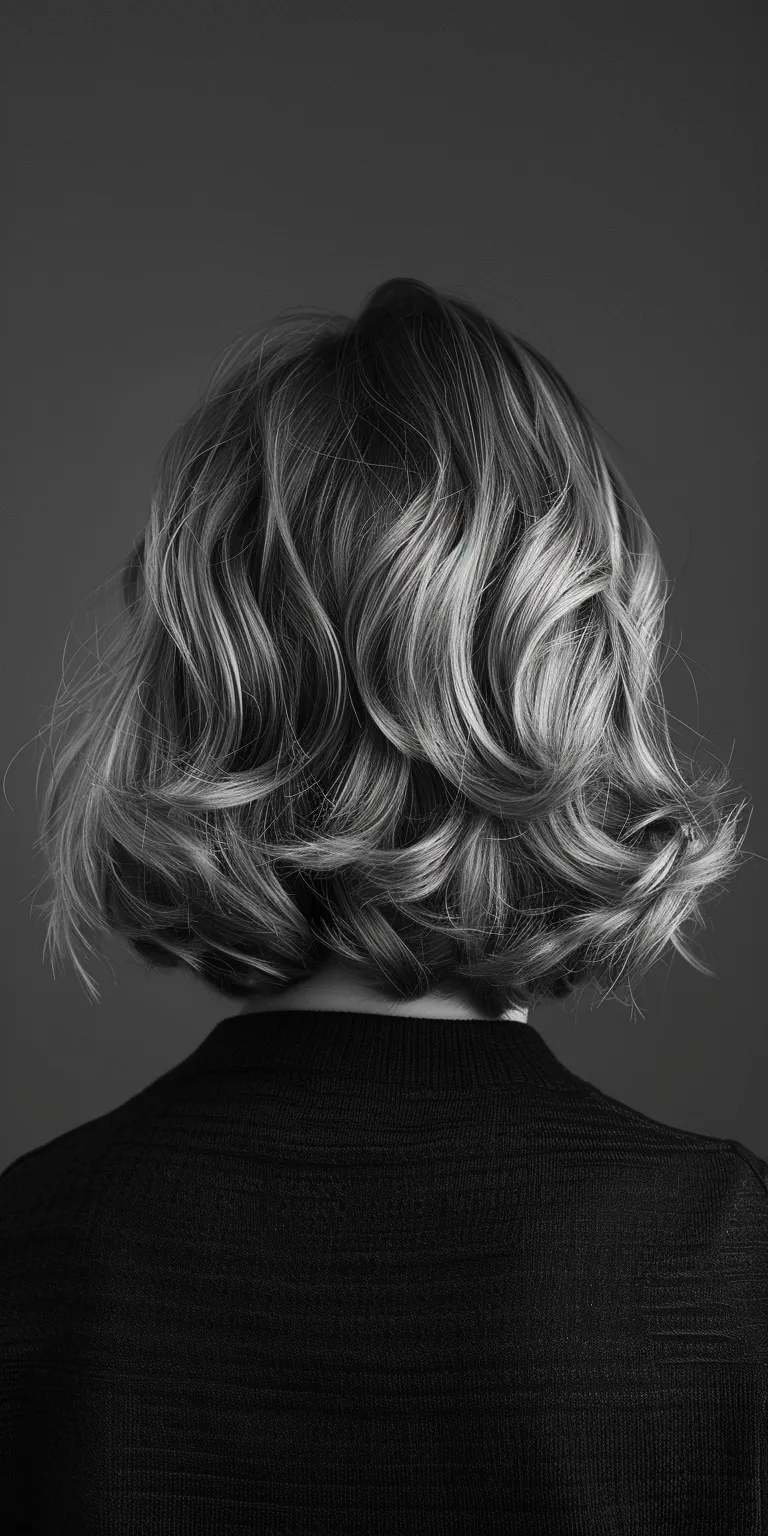 round face shape hairstyles Asymmetric cut, Digital perm, Finger wave, Layered hair, Ringlets