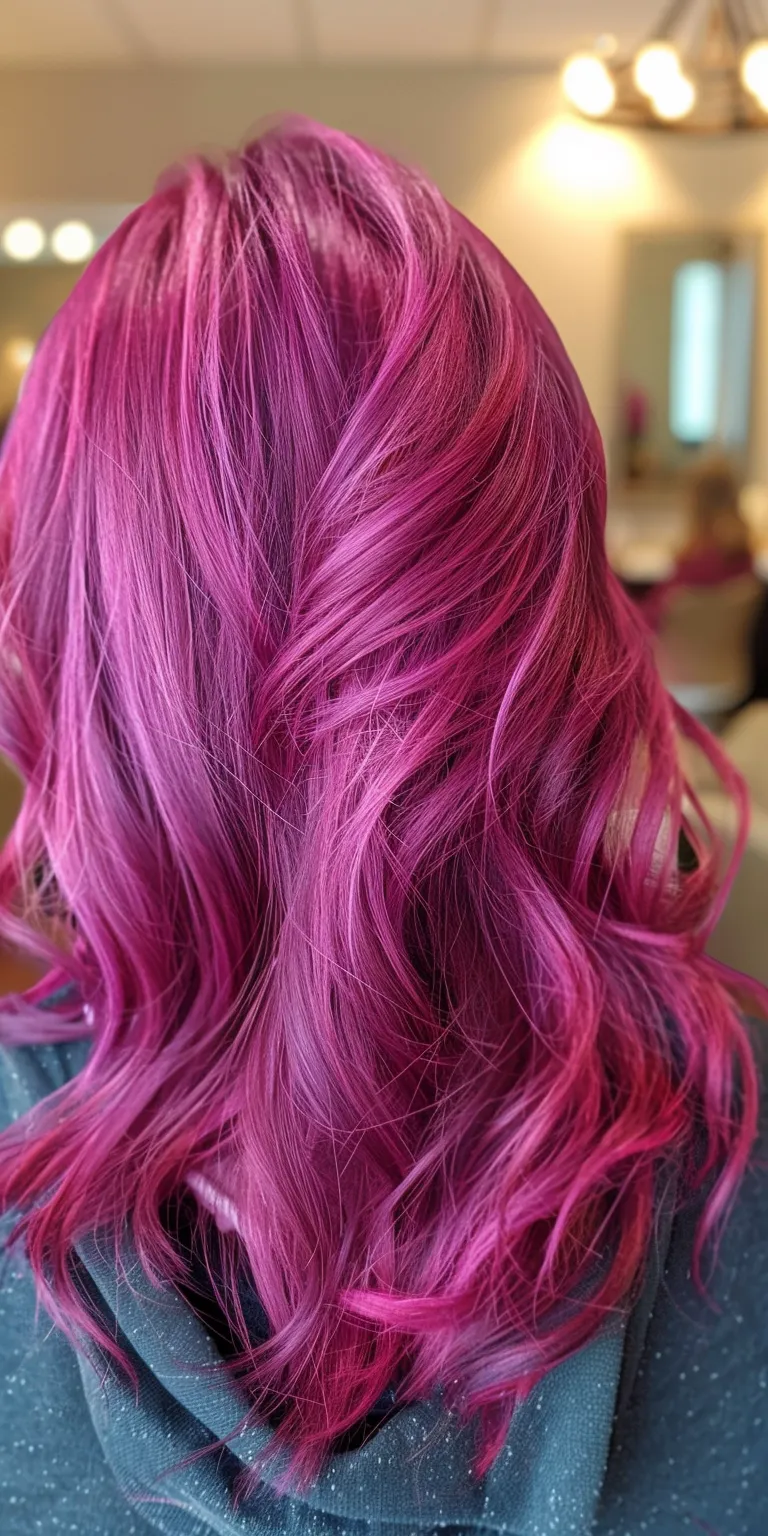 pinks hair styles Mermaid hair, Waterfall braids, Digital perm, Layered Kiss curl