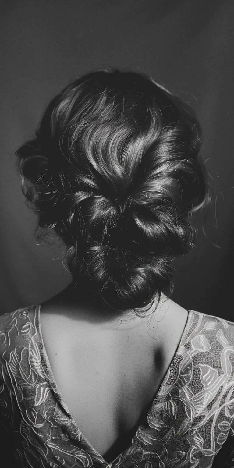 70s hairstyles Chignon, Milkmaid braid, Updo, French twist, braid