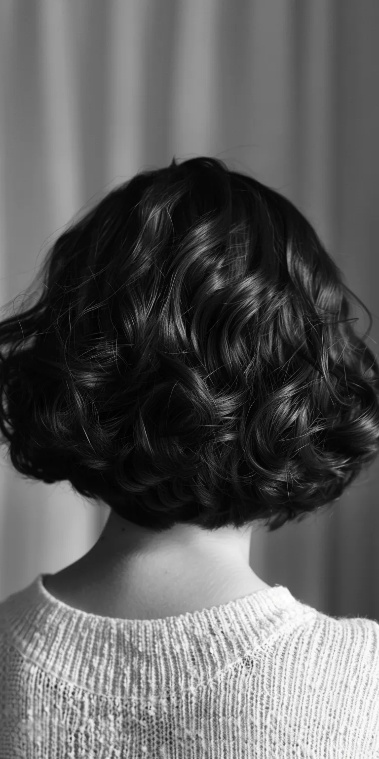 short hairstyles for fat faces and double chins Finger wave, Asymmetric cut, Chignon, Ringlets, Bob cut