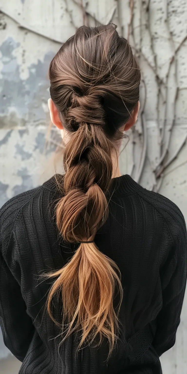 easy long hairstyles French twist, Updo, braid, Milkmaid Ponytail