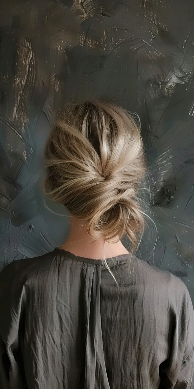 90 hairstyles Updo, Chignon, French braid, Milkmaid twist