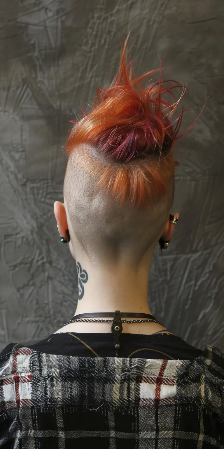 punk hairstyle Asymmetric cut, Mohawk, Pompadour, Butterfly haircut, Feathered hair