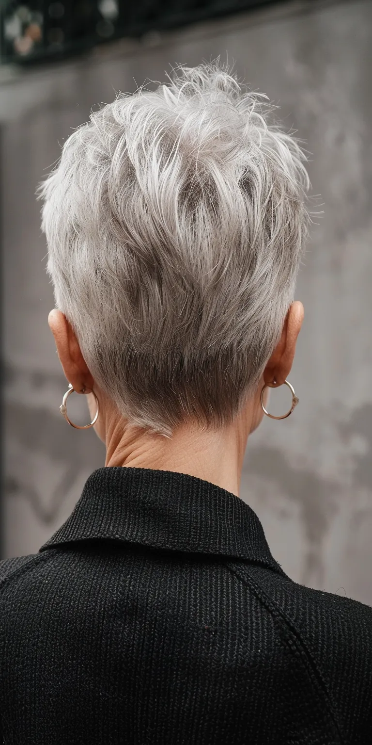 short haircuts for older women Asymmetric cut, Tonsure, Short brush Pompadour, Pixie cut