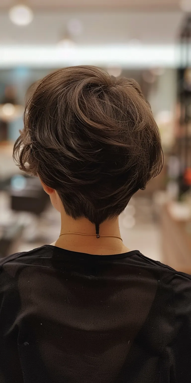 haircuts for medium length hair Japanese women's hairstyles, Asymmetric cut, Chignon, Short brush Butterfly haircut