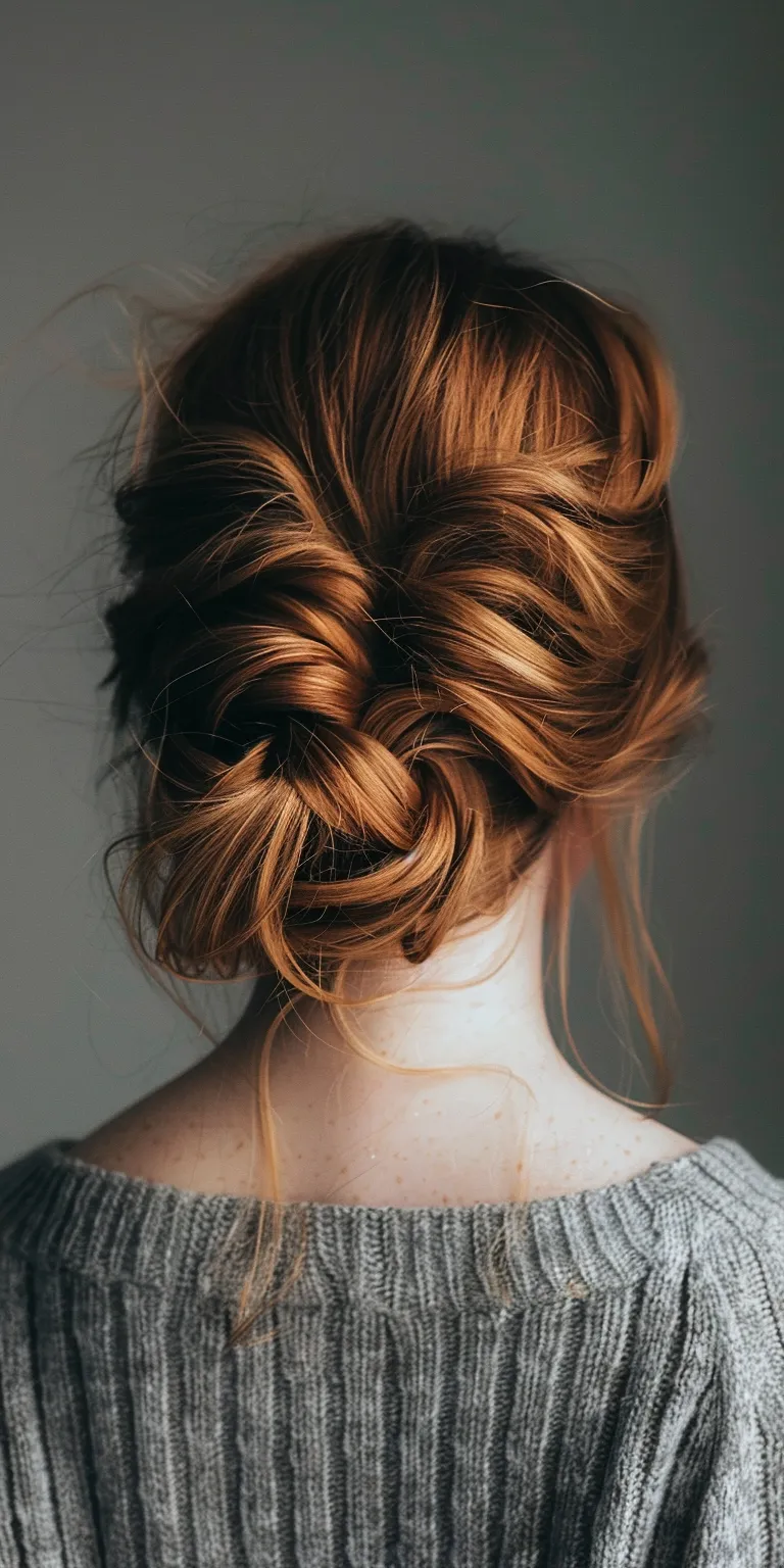 clip hairstyles Updo, Chignon, Milkmaid braid, Ballerina bun, French twist