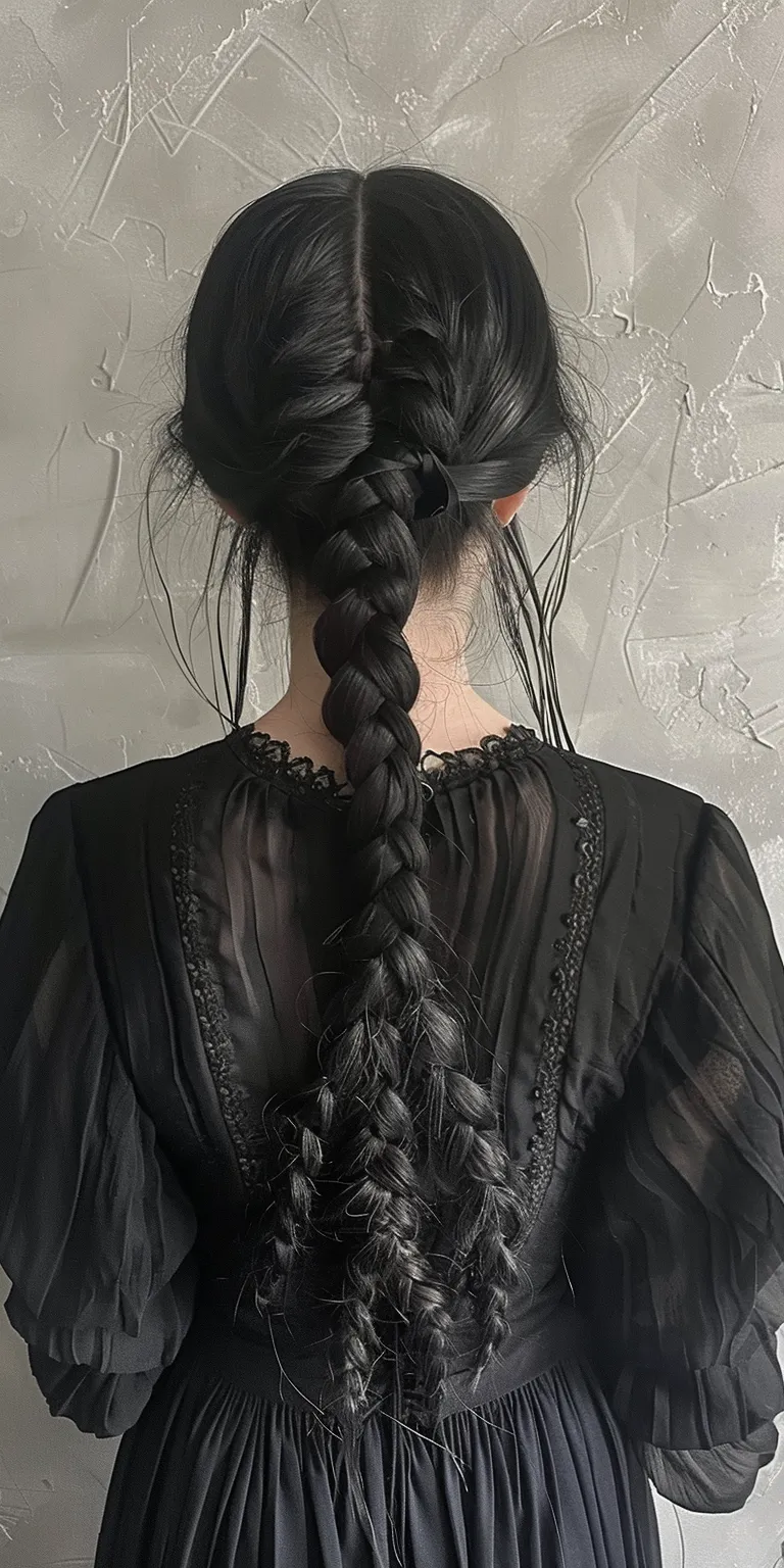 goth hairstyles Waterfall braids, French twist, Braid, braid, Updo