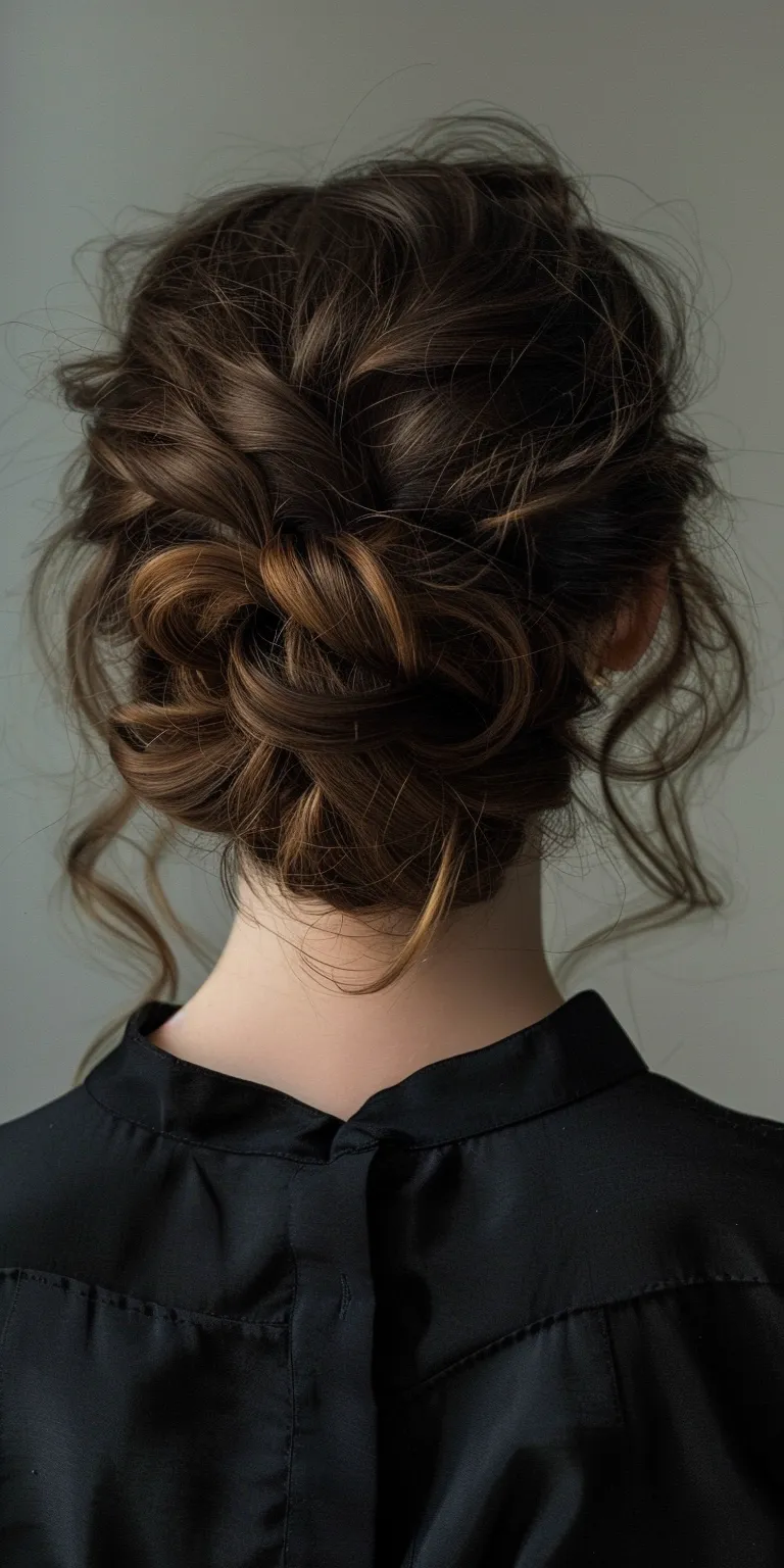 round face hairstyle man Chignon, Updo, Milkmaid braid, French twist, Layered hair