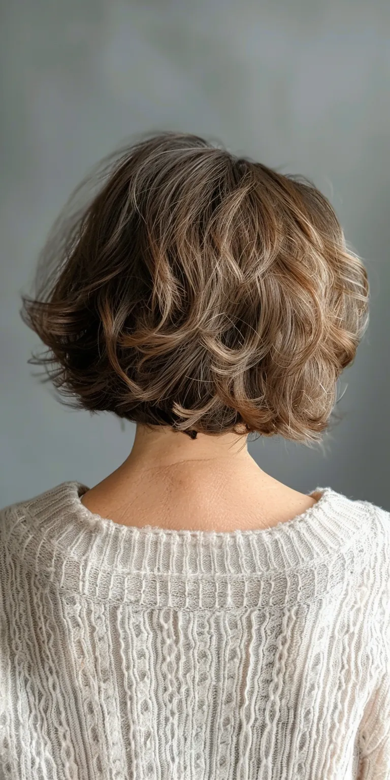 volumizing haircuts for thin hair Asymmetric cut, Layered hair, Digital perm, Bob Short brush cut