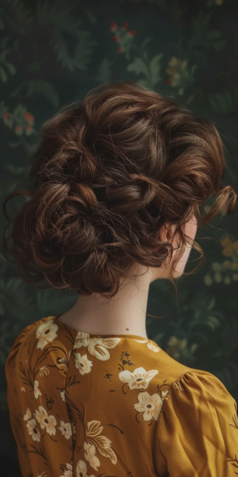 aesthetic hairstyles Updo, Milkmaid braid, Chignon, Digital perm, Historical Christian