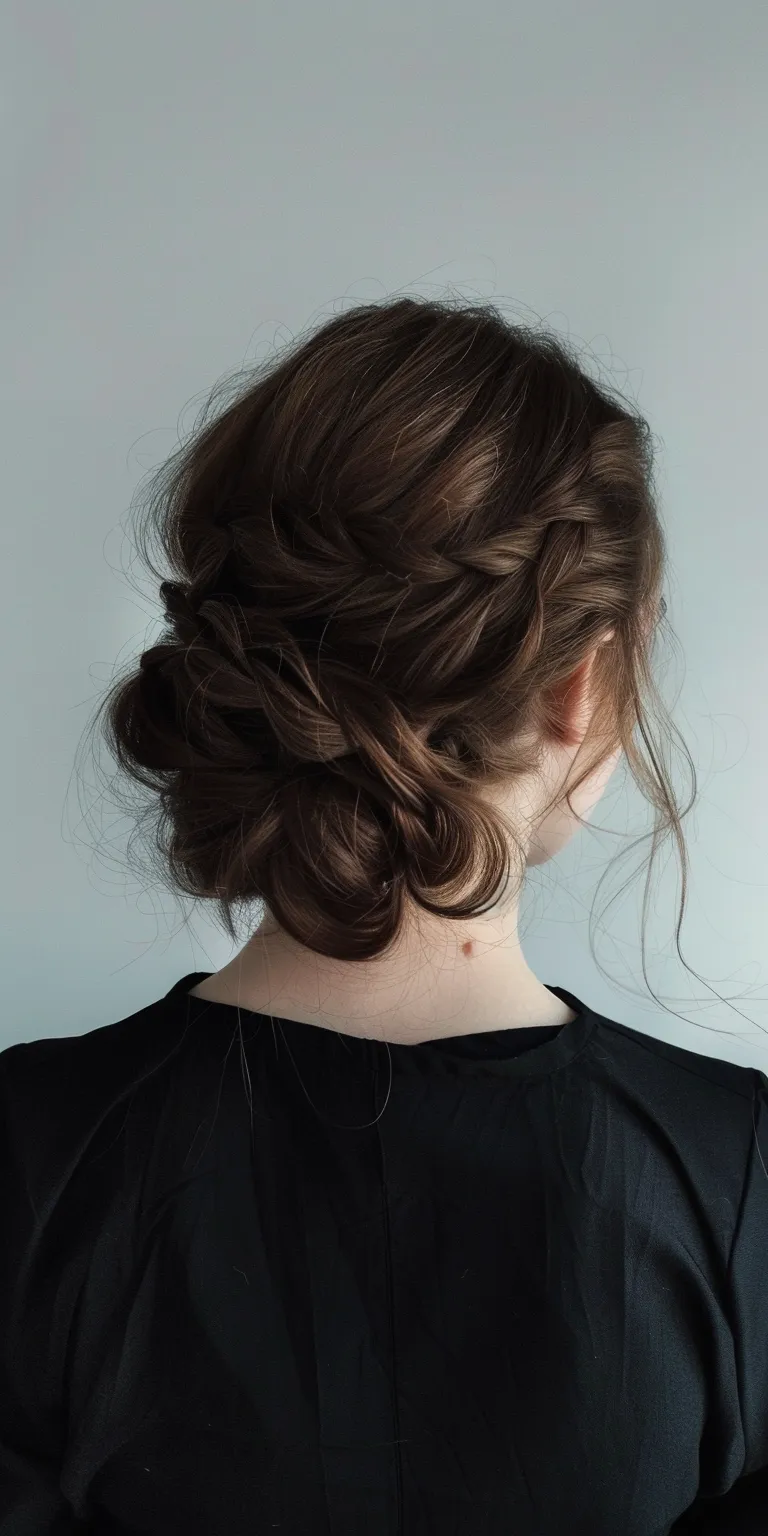 70 hairstyles Updo, Milkmaid braid, Chignon, French Waterfall braids