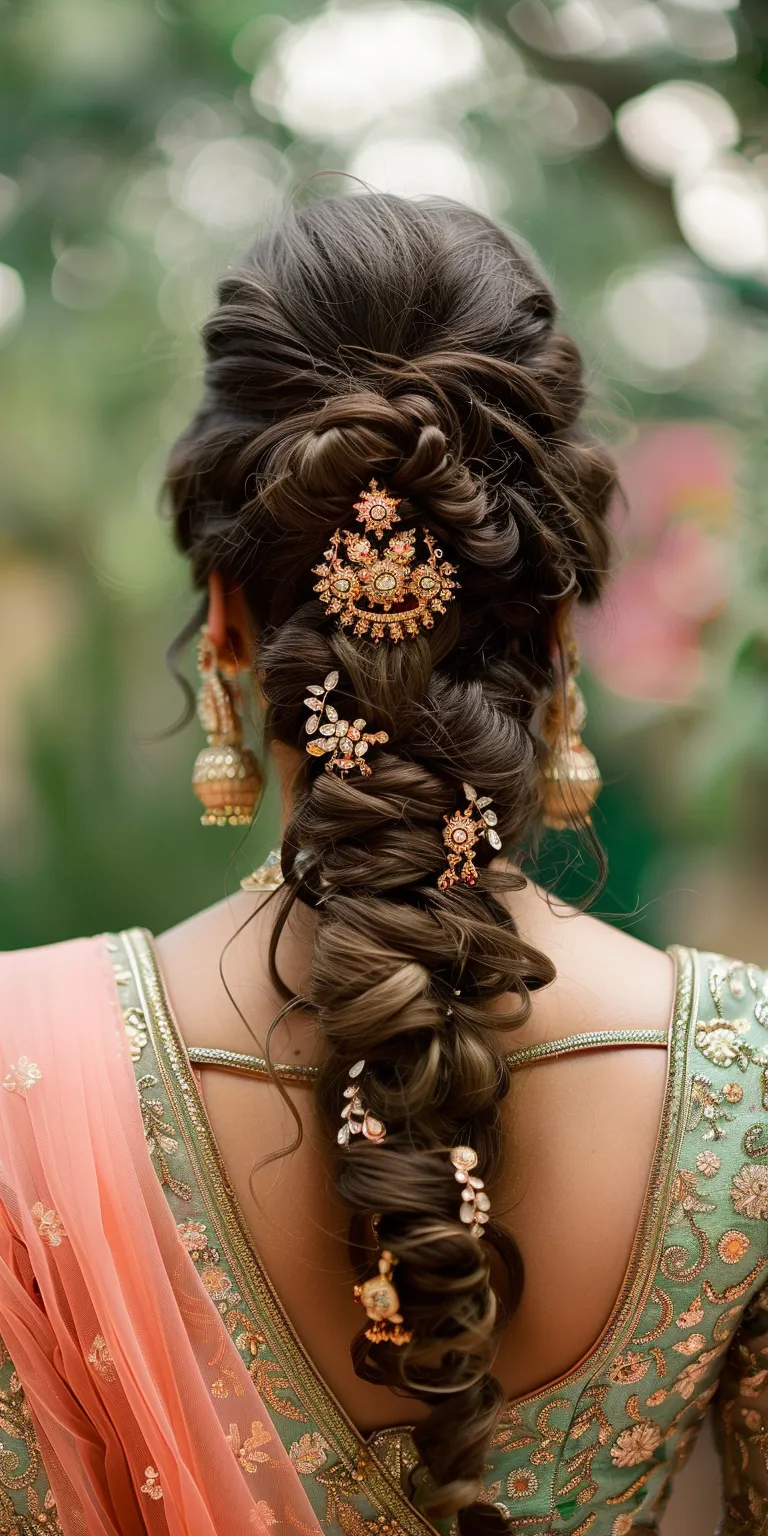 indian hair styles Boho braids, Milkmaid braid, Updo, Layered hair, Historical Christian hairstyles