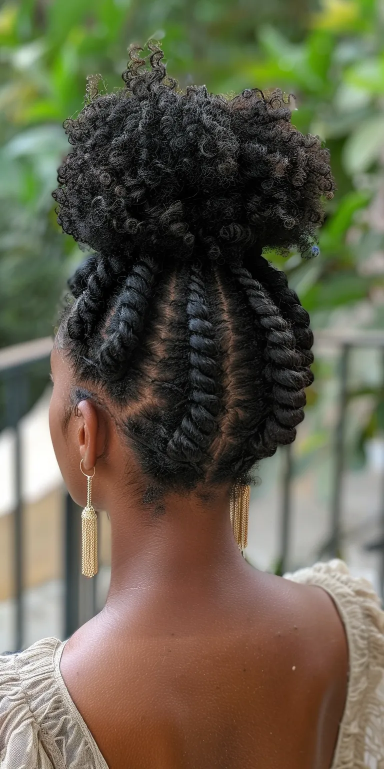 protective hairstyles for natural hair Hair twists, French twist, Crochet braids, Kinky hair, Waterfall braids