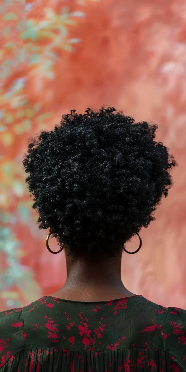 short afro hairstyles Afro puffs, Kinky hair, Digital perm, Jheri curl, Pompadour