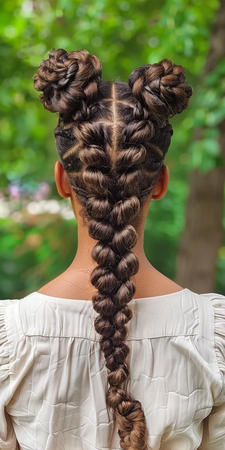 large knotless braids French braid, twist, Waterfall braids, Braid, Boho