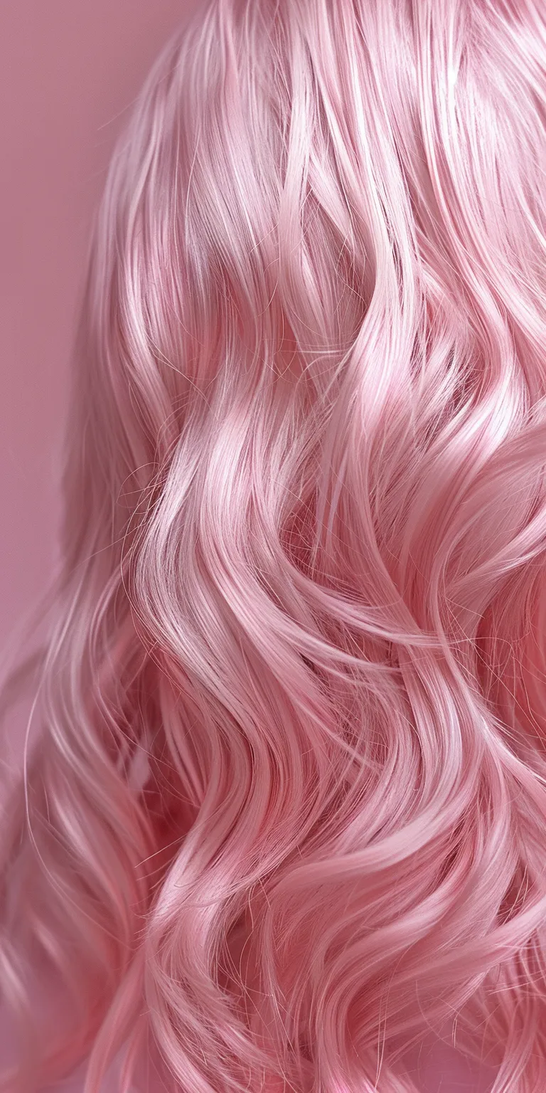 pinks hair styles Digital perm, Feathered hair, Layered Asymmetric cut, Mermaid