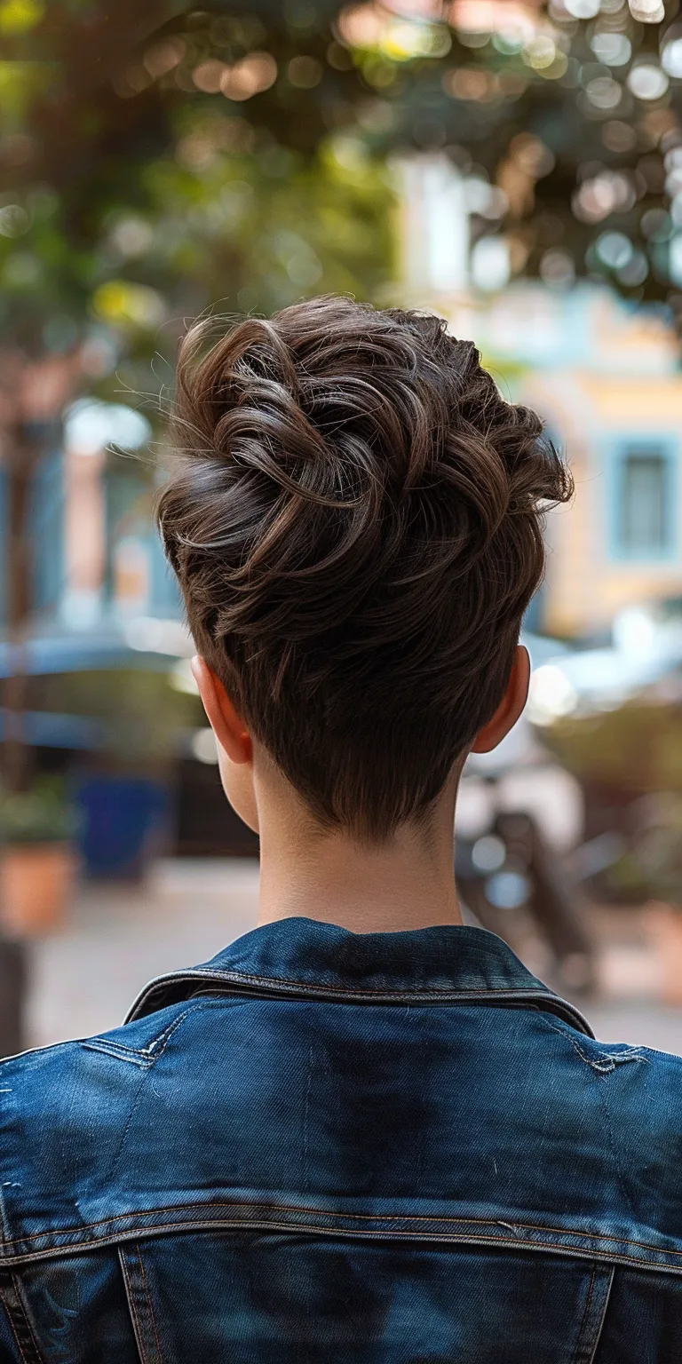 short hair styles Updo, Pompadour, French twist, Layered hair, Chignon