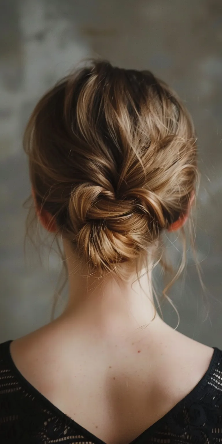 widows peak hairstyles Chignon, Updo, French braid, Milkmaid twist