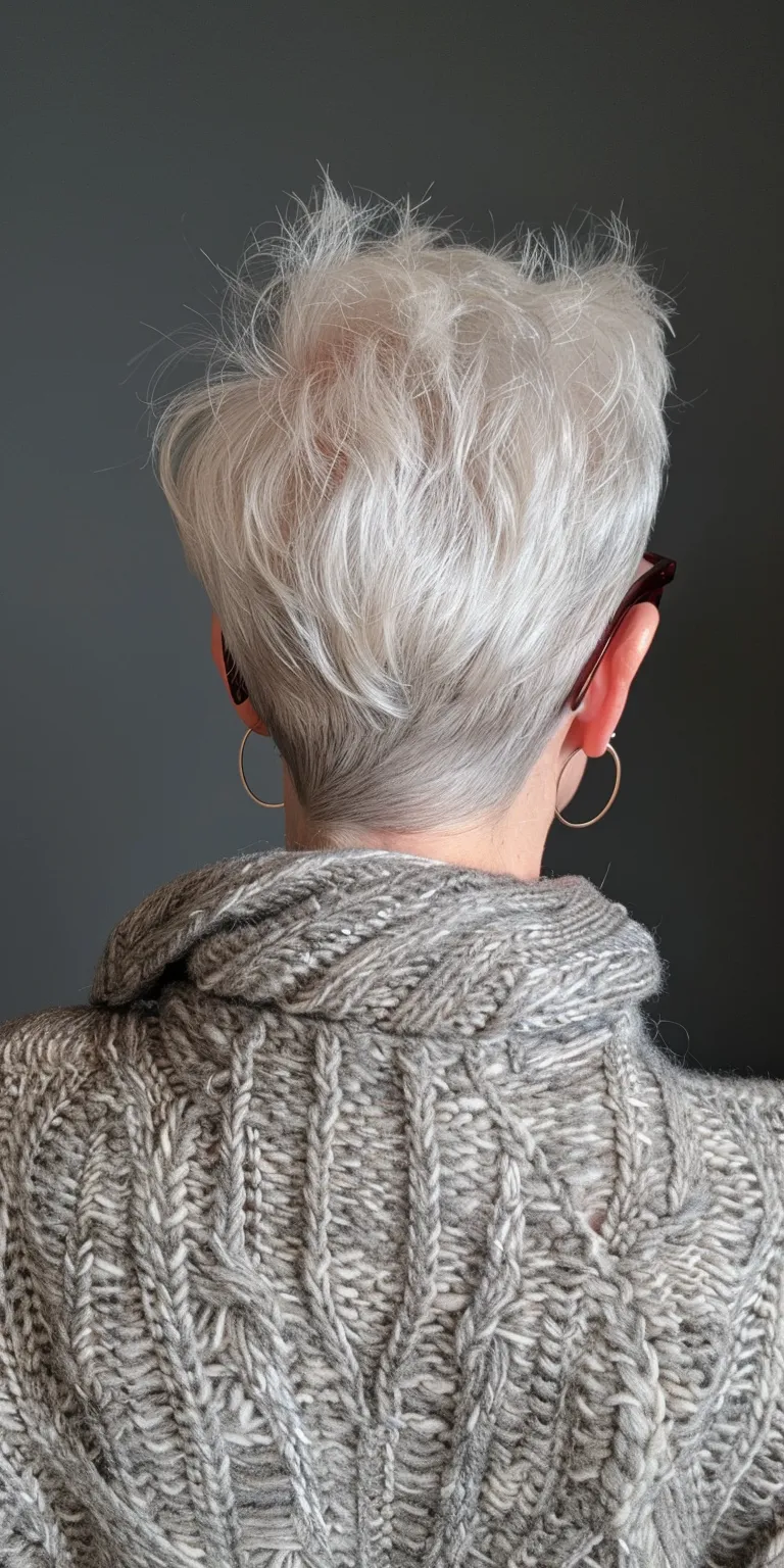 hair styles for over 60s Asymmetric cut, Short brush Digital perm, Pompadour, Layered