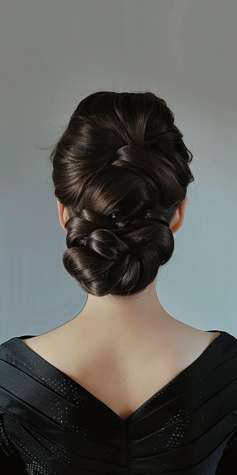 hairstyles for big foreheads female Updo, Chignon, French twist, Milkmaid braid, braid