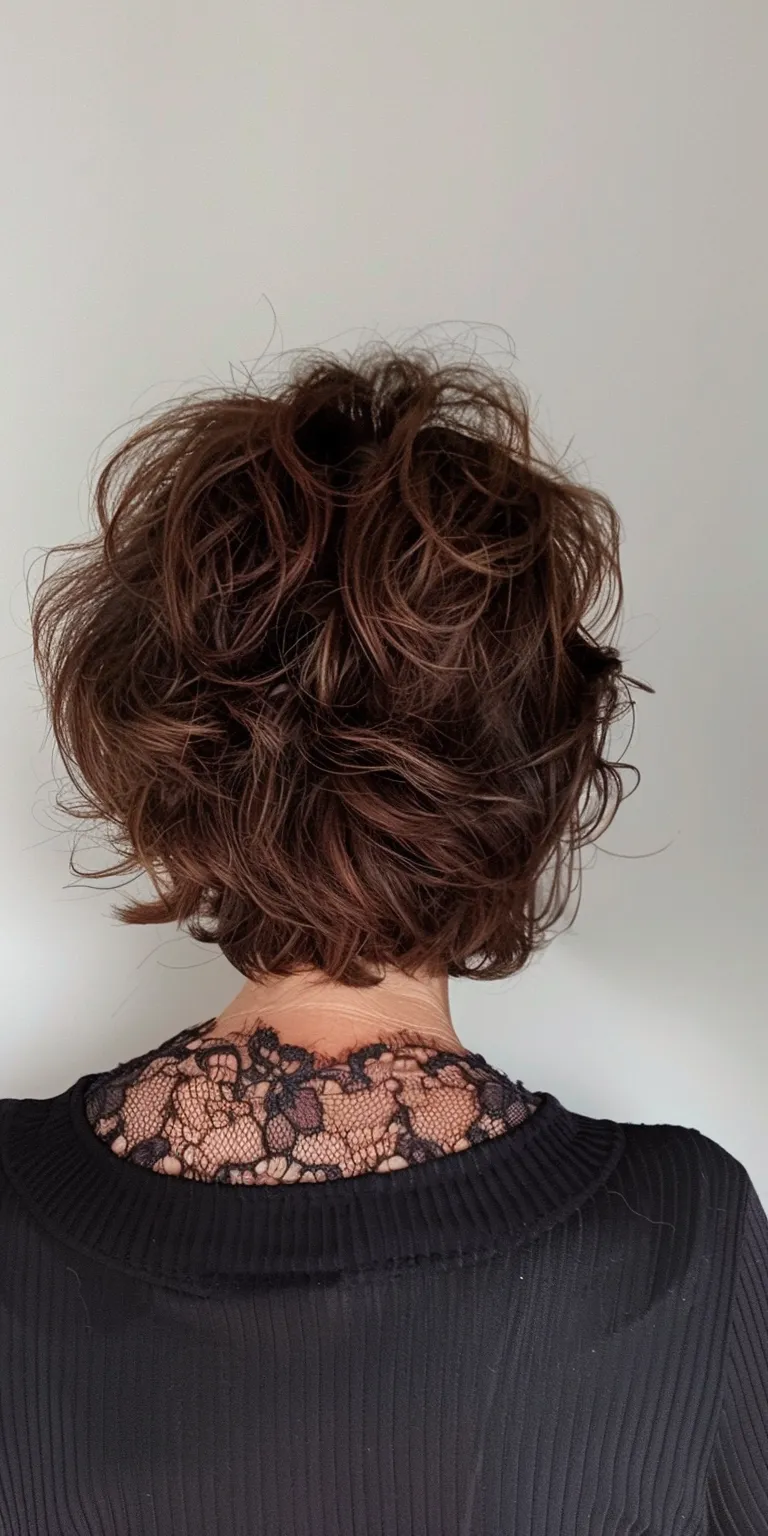 lisa rinna hairstyles Updo, Digital perm, Chignon, Asymmetric cut, Layered hair