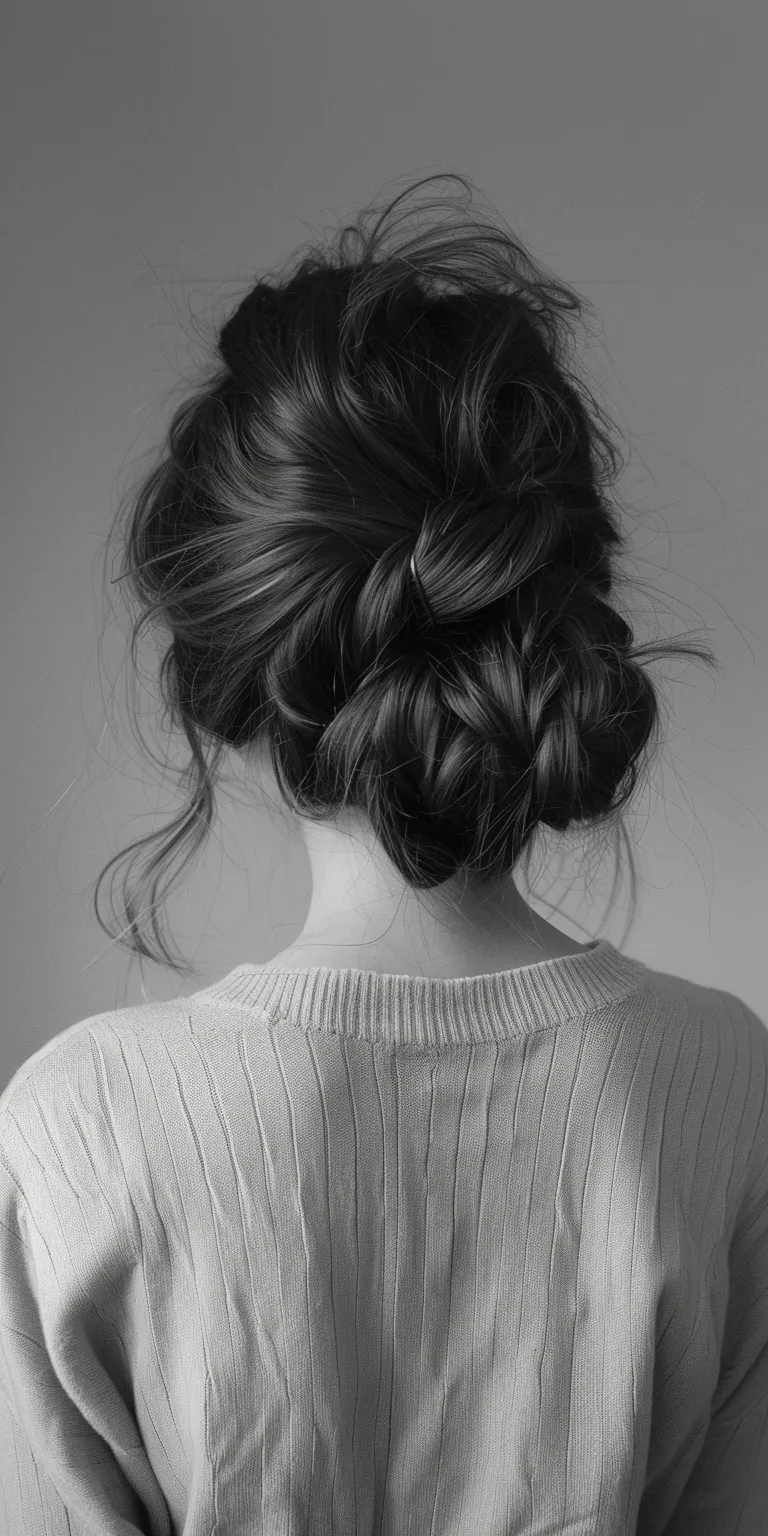 different hairstyles Chignon, Updo, Milkmaid braid, French twist