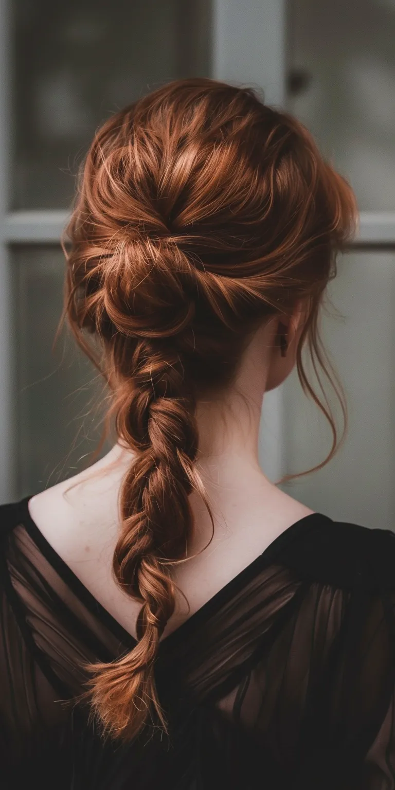 frontal hairstyles Braid, Updo, French braid, Milkmaid Chignon