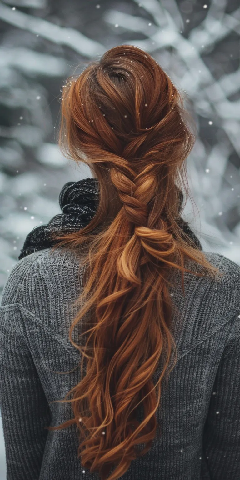 winter hairstyles Braid, French braid, Waterfall braids, Updo, Layered hair