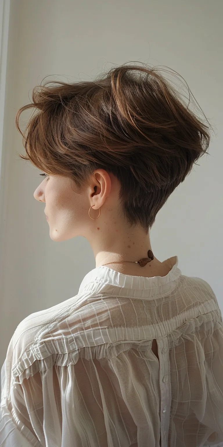 cute haircuts Asymmetric cut, Layered hair, Japanese women's hairstyles, Updo, Chignon