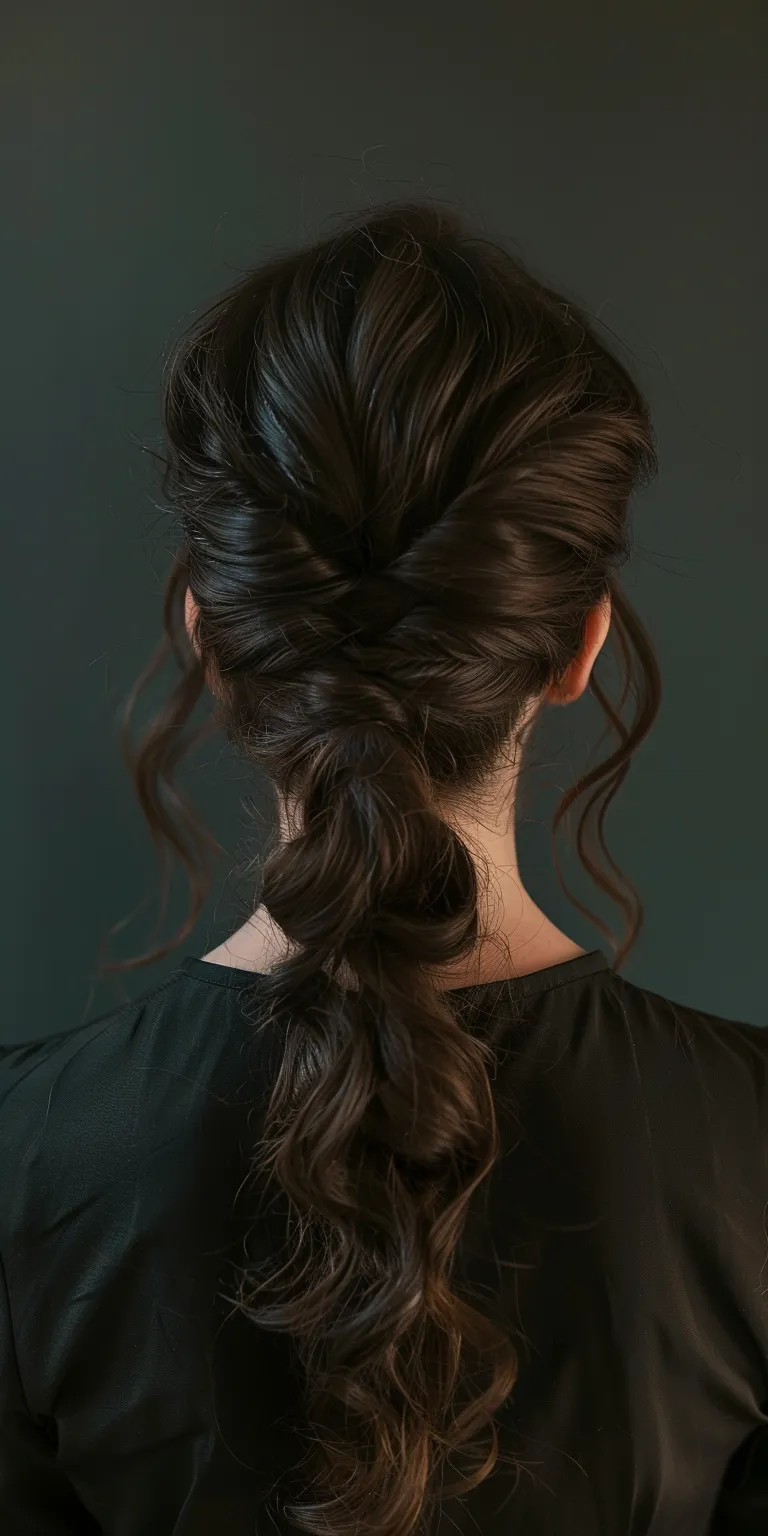 half ponytail hairstyles French braid, twist, Updo, Braid, Waterfall braids