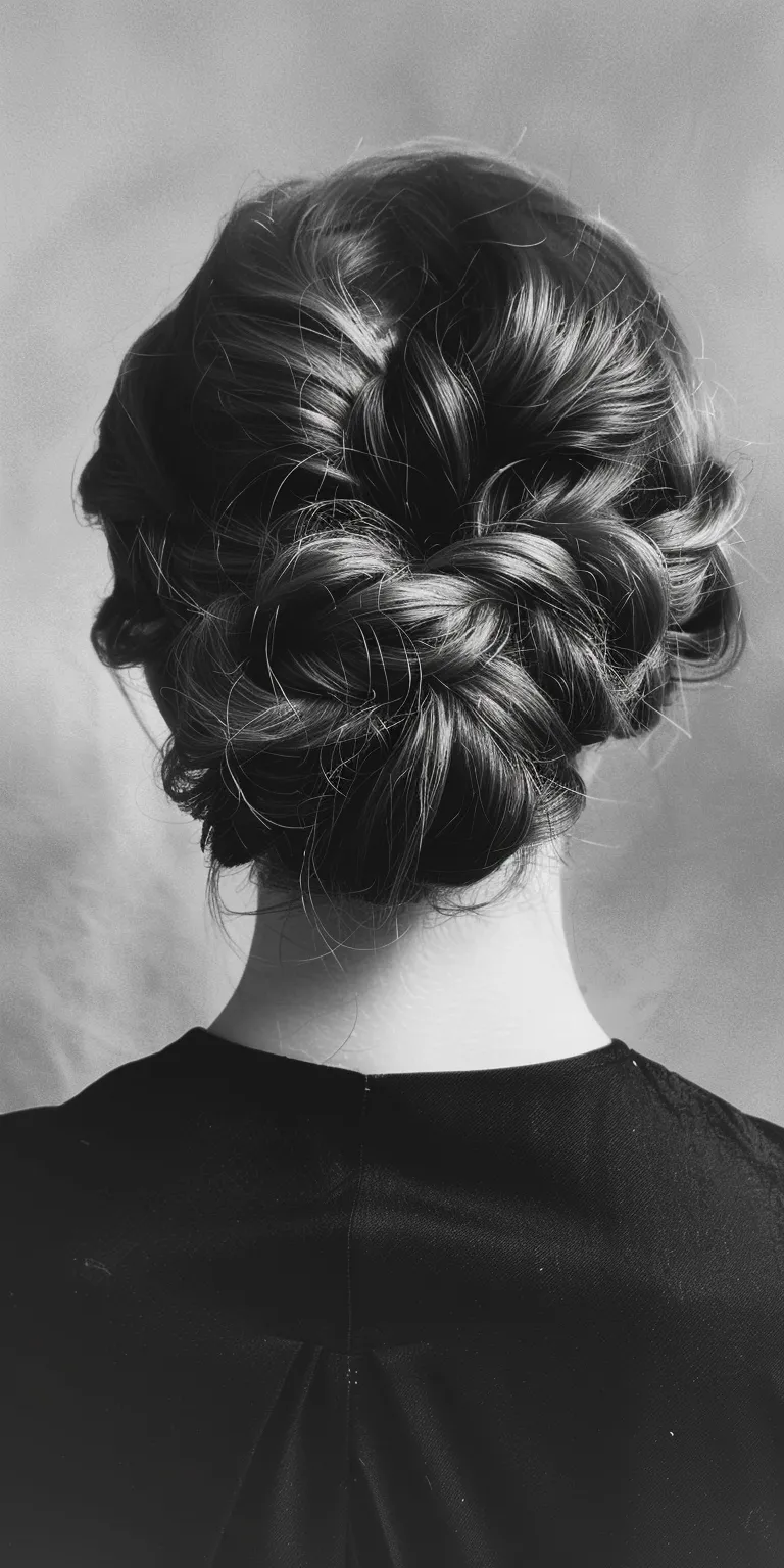 up do hairstyles Chignon, Updo, Milkmaid braid, Finger wave, French twist