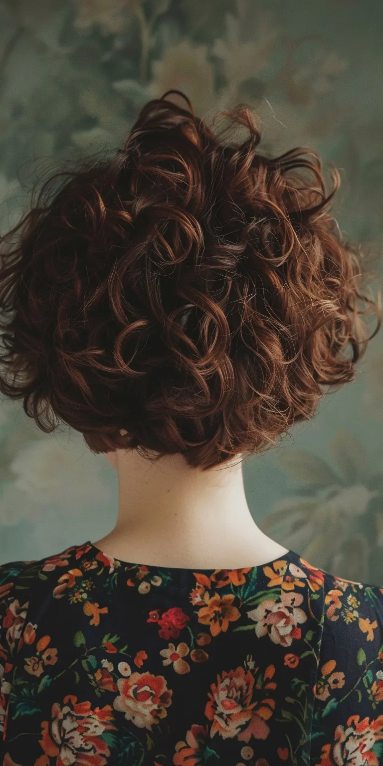 haircuts for curly hair Digital perm, Updo, Chignon, Curly hair, Japanese women's hairstyles