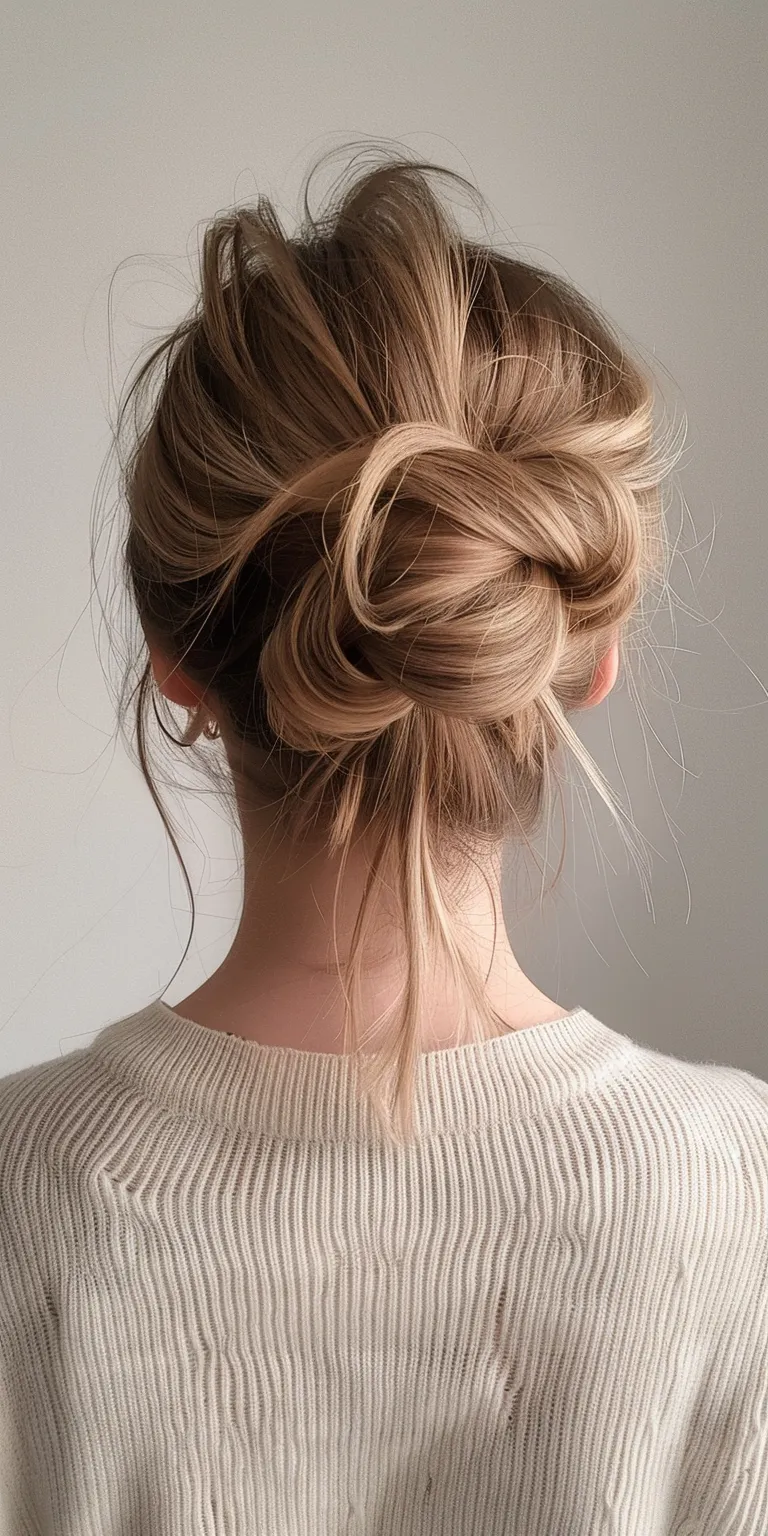 half bun hairstyle Chignon, Updo, Ballerina bun, French twist, Milkmaid braid