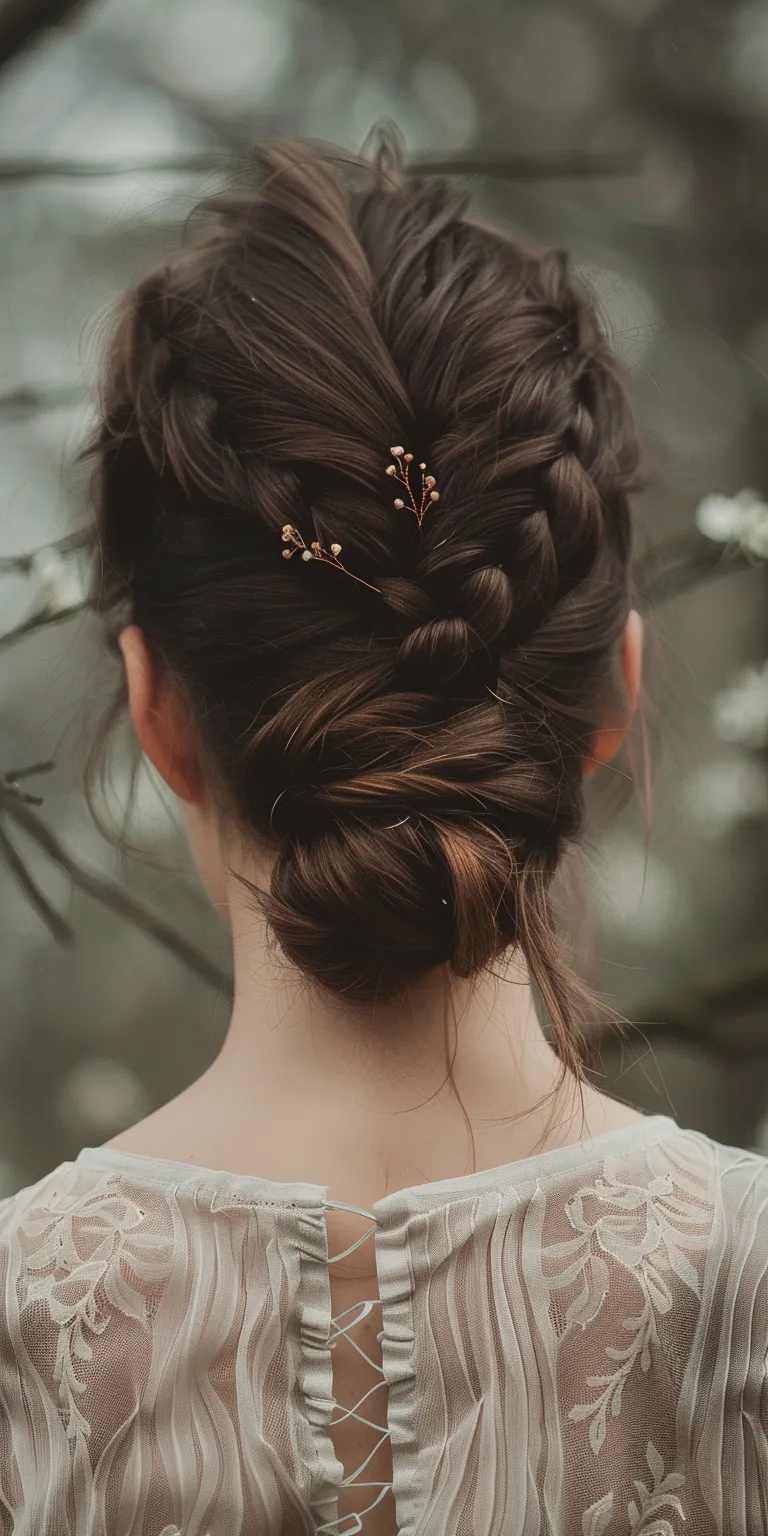 claw clip hairstyles Updo, Milkmaid braid, Braid, French Boho braids