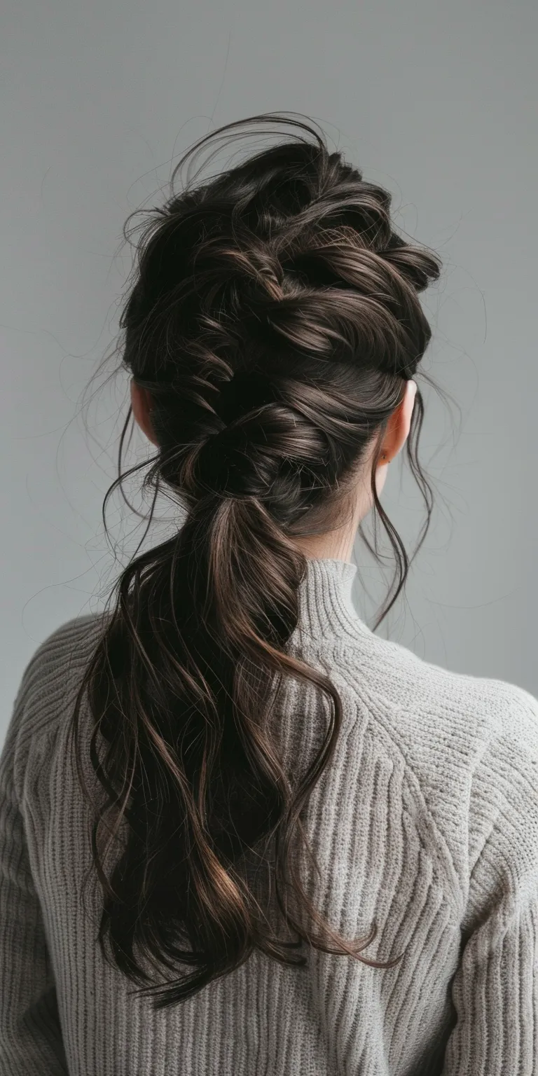 easy hairstyles Updo, French twist, Chignon, Milkmaid braid, braid