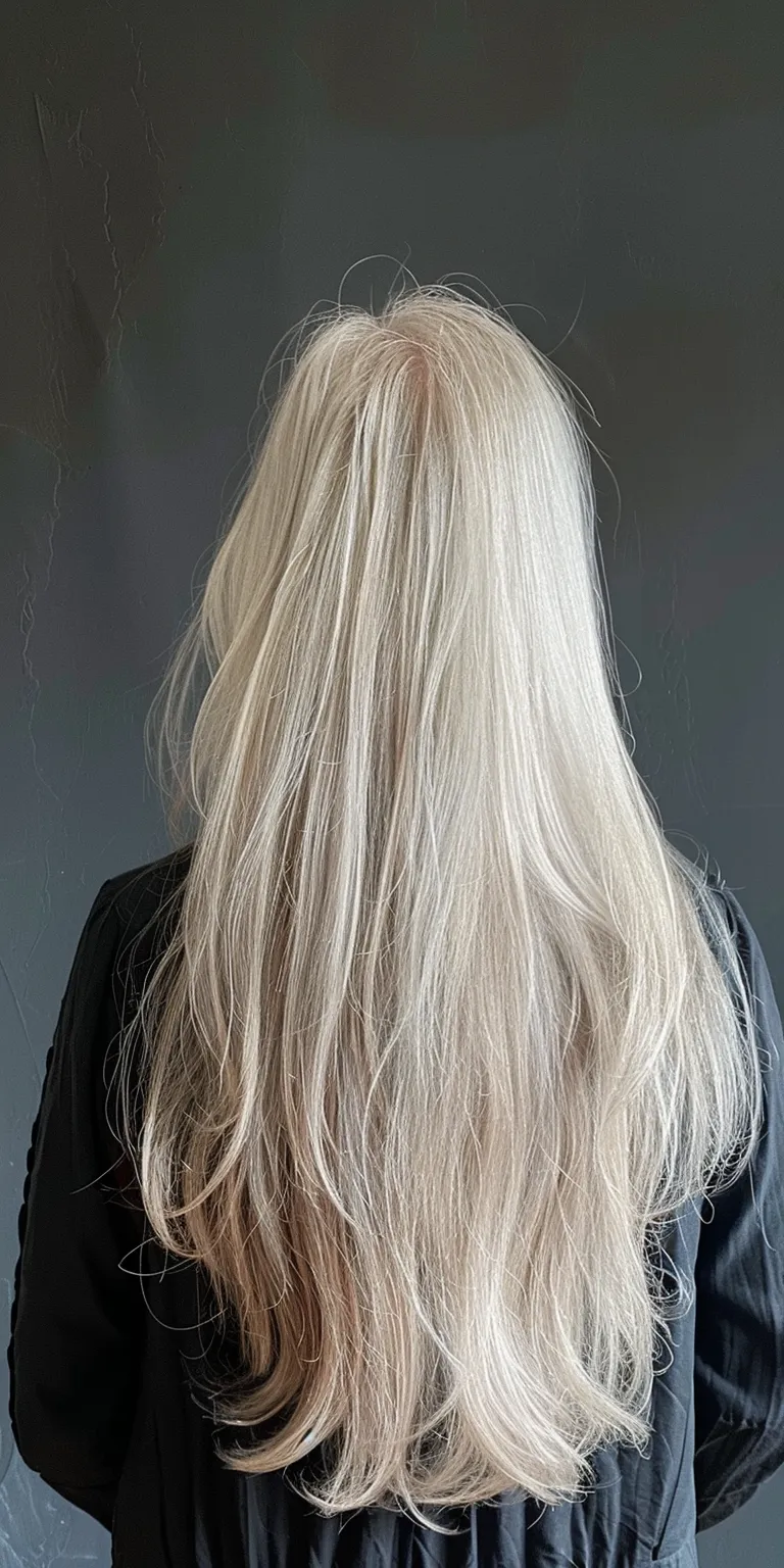 long hairstyles for women over 50 Layered hair, Long Extensions, Digital perm, Mermaid hair