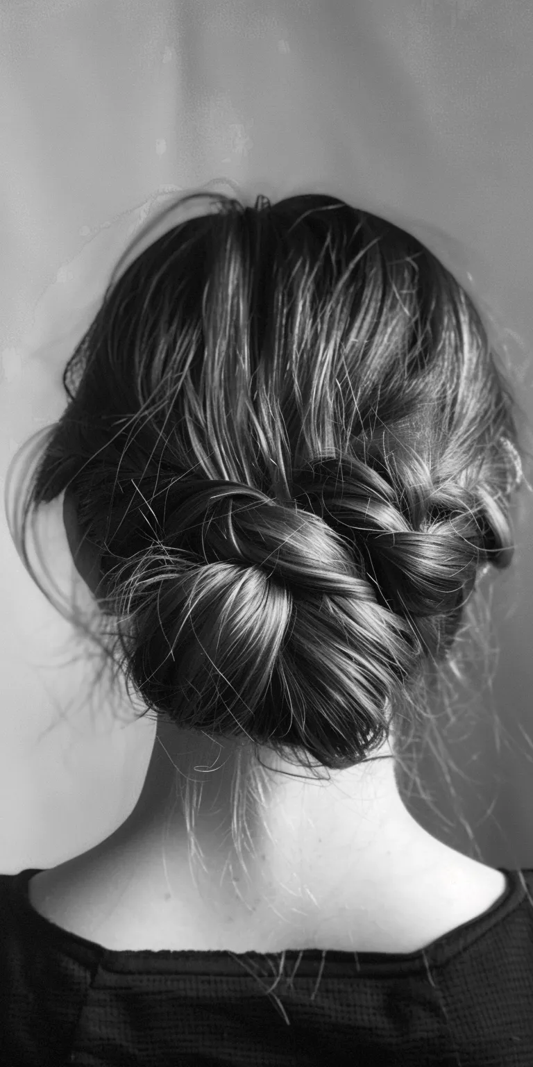 easy hair styles Chignon, Updo, French braid, twist, Milkmaid braid