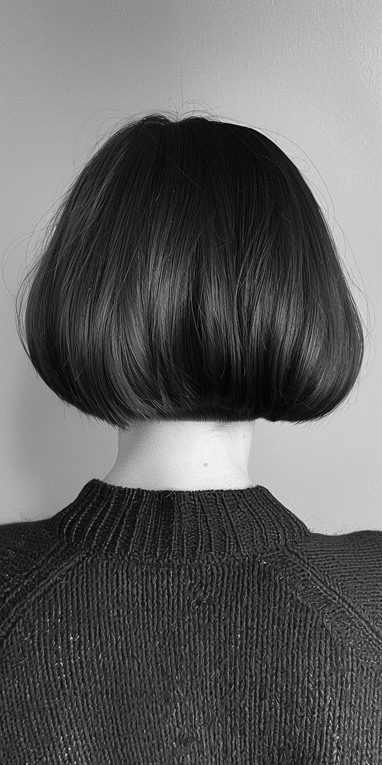 chin length bob Asymmetric cut, Bob Chignon, Short brush Tonsure