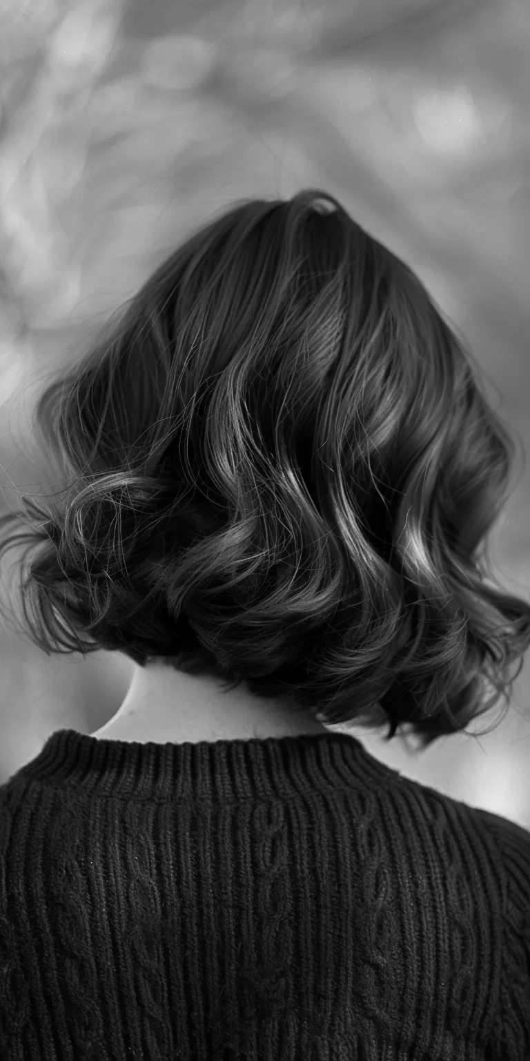 wavy hair style Bob cut, Ringlets, Asymmetric Finger wave, Chignon