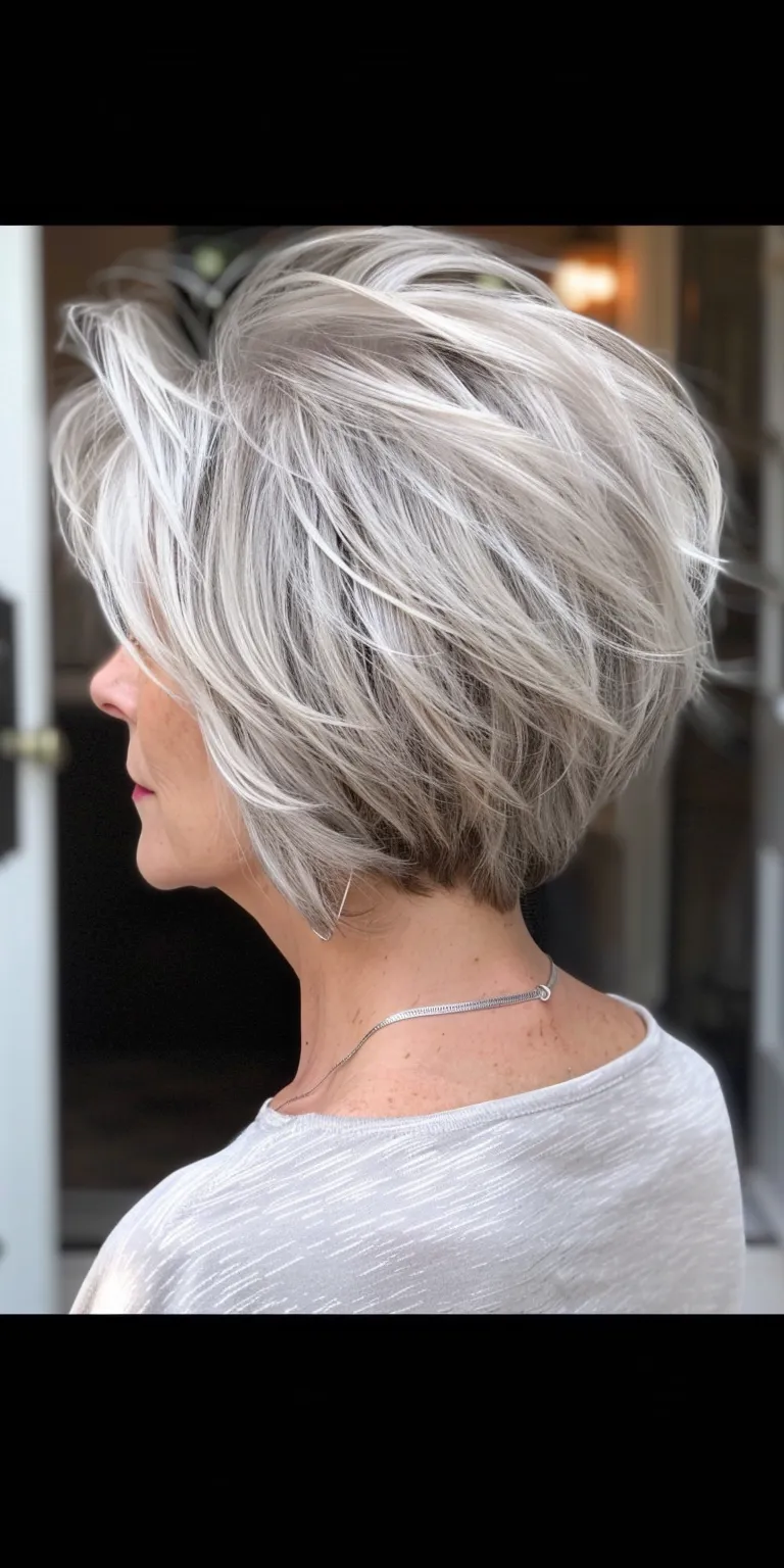 short shag hairstyles Asymmetric cut, Layered hair, Short brush Feathered Pixie cut