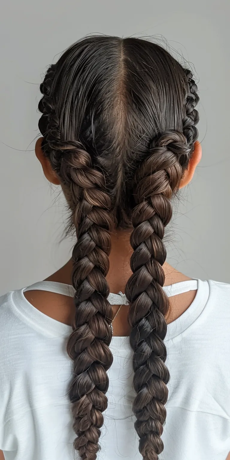 double dutch braids French braid, Waterfall braids, Braid, twist, Milkmaid braid