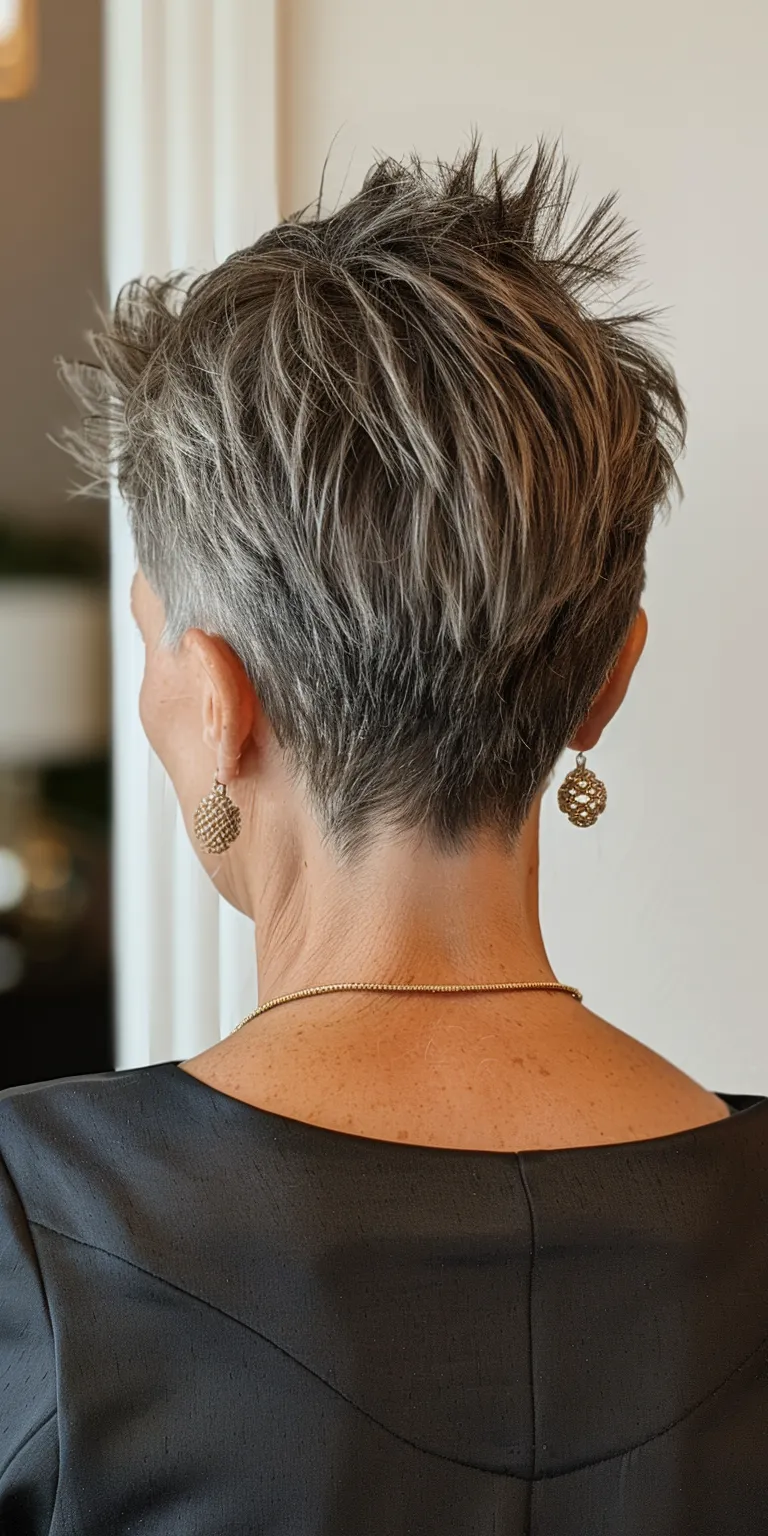 short haircuts for women over 50 Asymmetric cut, Short brush Pompadour, French twist, Pixie cut