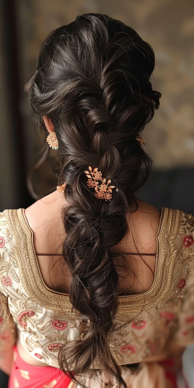 indian hair styles Boho braids, Milkmaid braid, Updo, Braid, French braid