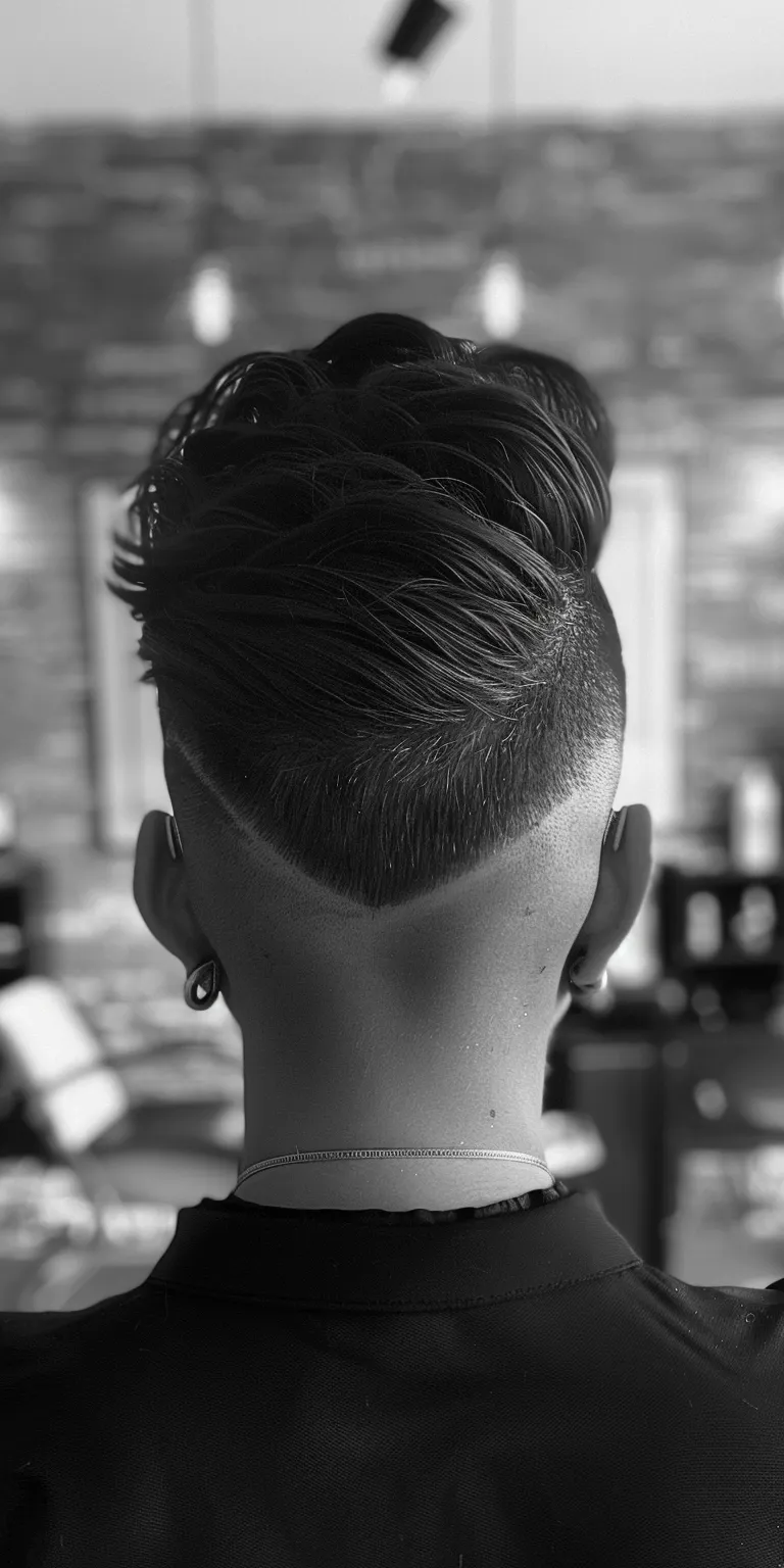 slick back fade Hi-top fade, Pompadour, Short and sides, Mohawk, Professional cut